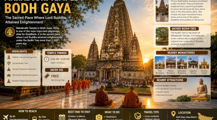 Mahabodhi Temple Bodh Gaya: The Sacred Place Where Buddha Attained Enlightenment | History, Bodhi Tree & Travel Guide 2026